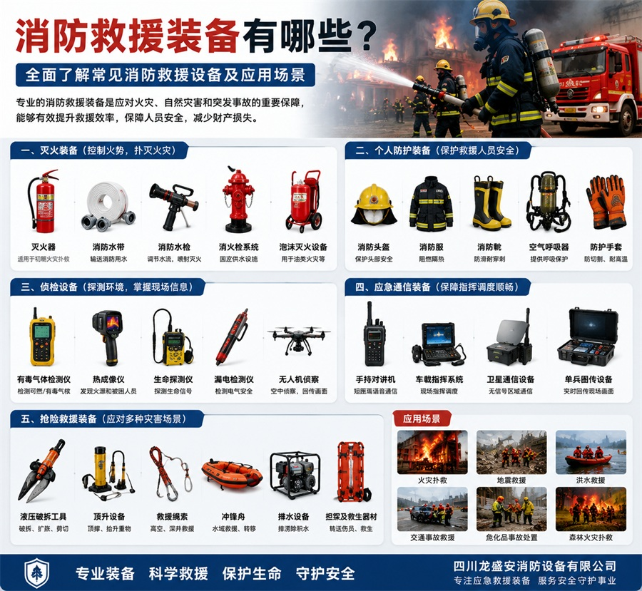 消防救援装备有哪些？全面了解常见消防救援设备及应用场景(图1)