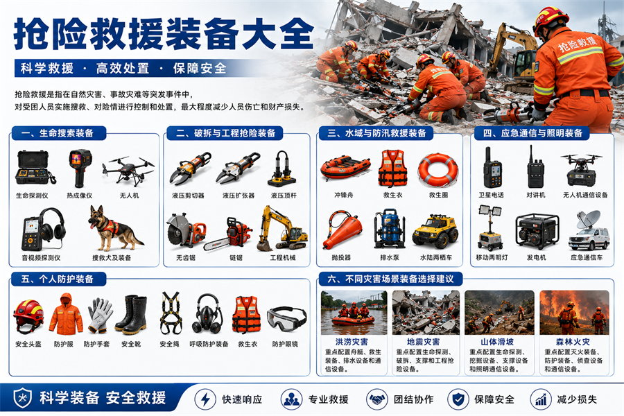 抢险救援装备有哪些？(图1)