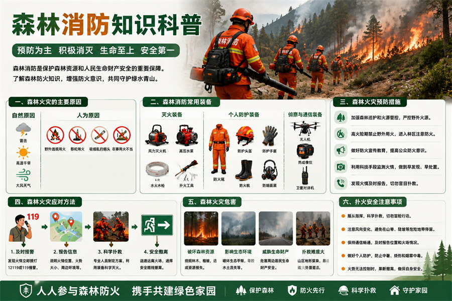 森林消防知识科普:常见装备、火灾预防与科学处置方法(图1)